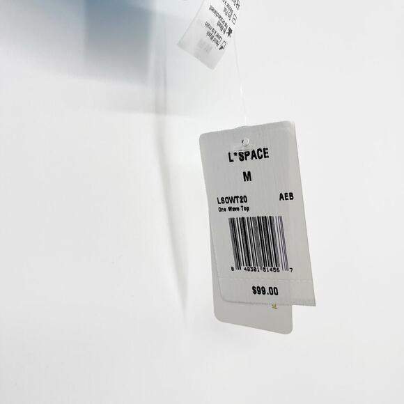 L*Space One Wave Bikini Top in Aurora Electric Blue Reversible Size Medium NEW - Picture 8 of 9